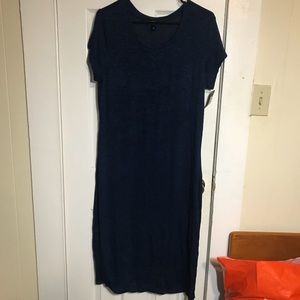 NWT mossimo navy blue knit maxi dress large